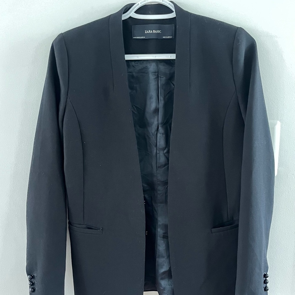 Zara Basic Suit Jacket Blazer - image 2